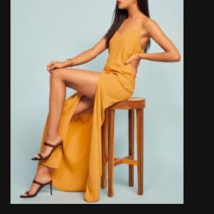 Mustard yellow Reformation maxi dress size 8